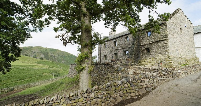 Hause Hall Cruik Barn and private terrace entrance 822x435 1 768x406