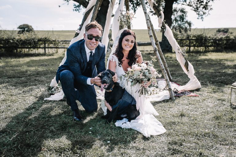 OutdoorceremonyWorcestershirewiththeirdog 768x513