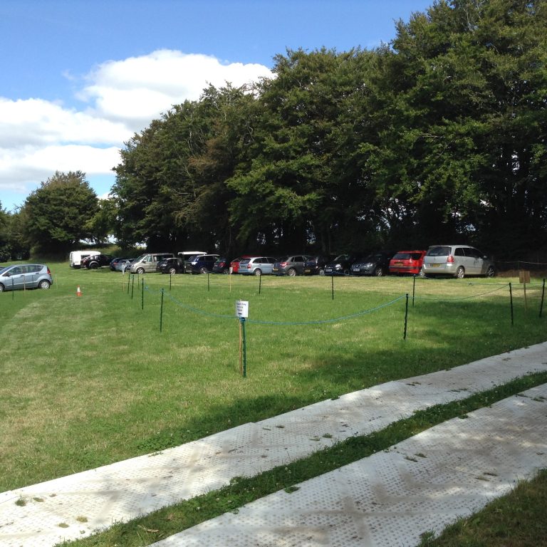 Parking Field with road mats Monks Withecombe tw12sn 768x768