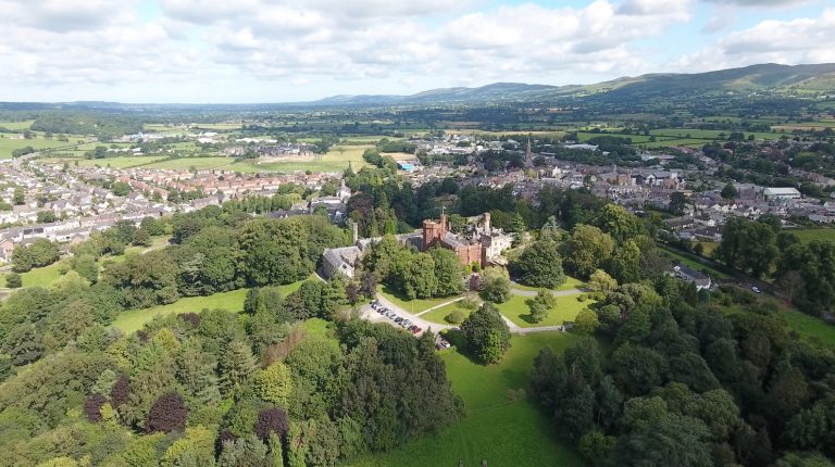 Ruthin castle Aerial 1 qhfq9b 768x430