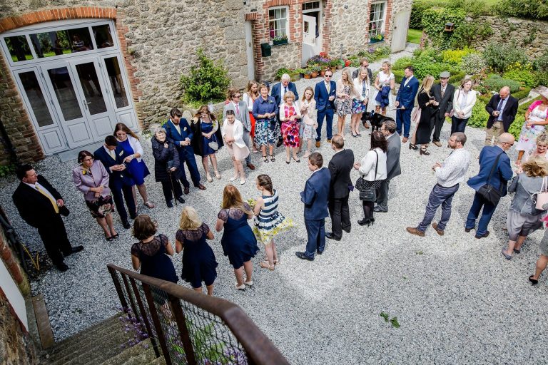 Wedding Guests main courtyard Emma and Matt small file bi7f4z 768x512
