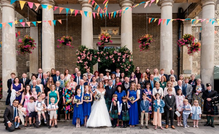 WholeweddingonGuildhallstepsKristySharpe 768x470