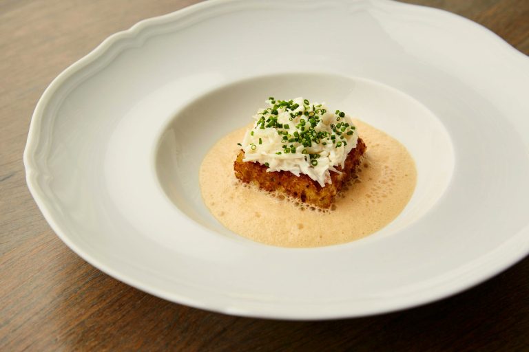 copy of crab toast elderflower shellfish sauce sam harris 30052023115533 768x512