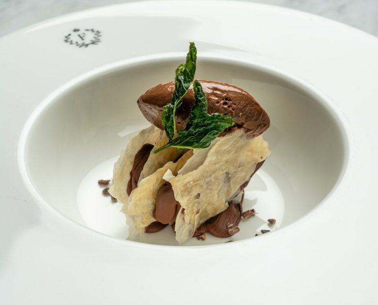 mint puff pastry with valrhona chocolate ganache and chocolate ice cream 16032023123139 768x620