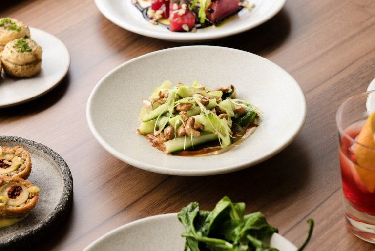 sesta smacked cucumber raspberry hot sauce ginger leaf dressing photography credit giulia savorelli 01102024084038 768x515